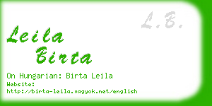 leila birta business card